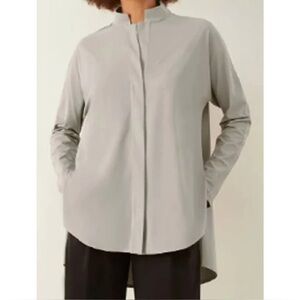 Aday Something Borrowed Oyster Gray Shirt